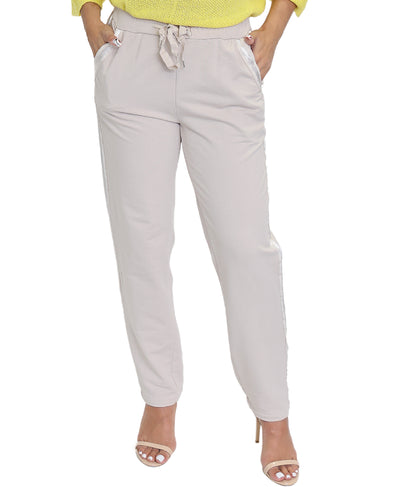 Cotton Pants w/ Satin Side Stripe image 1