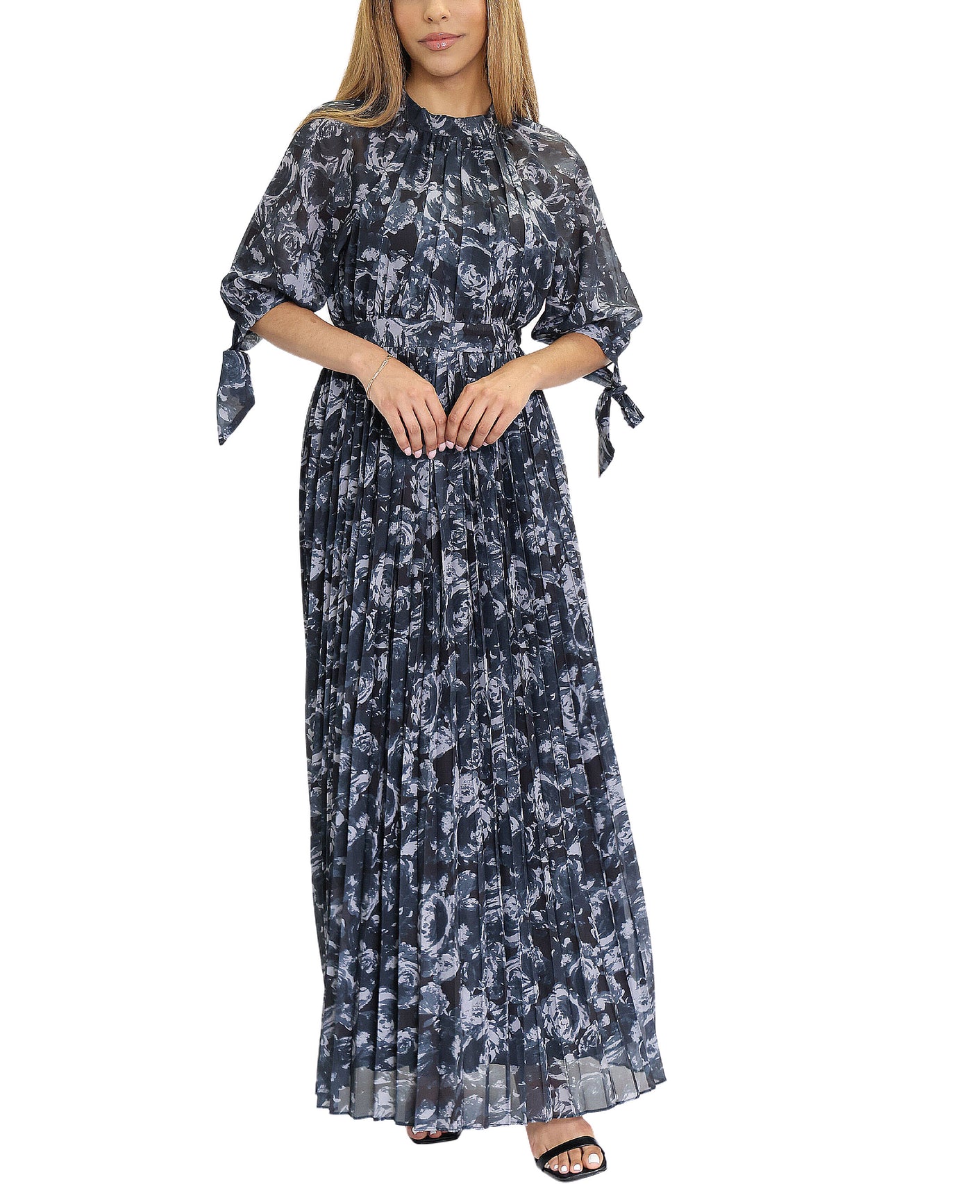 Printed Pleated Dress image 1