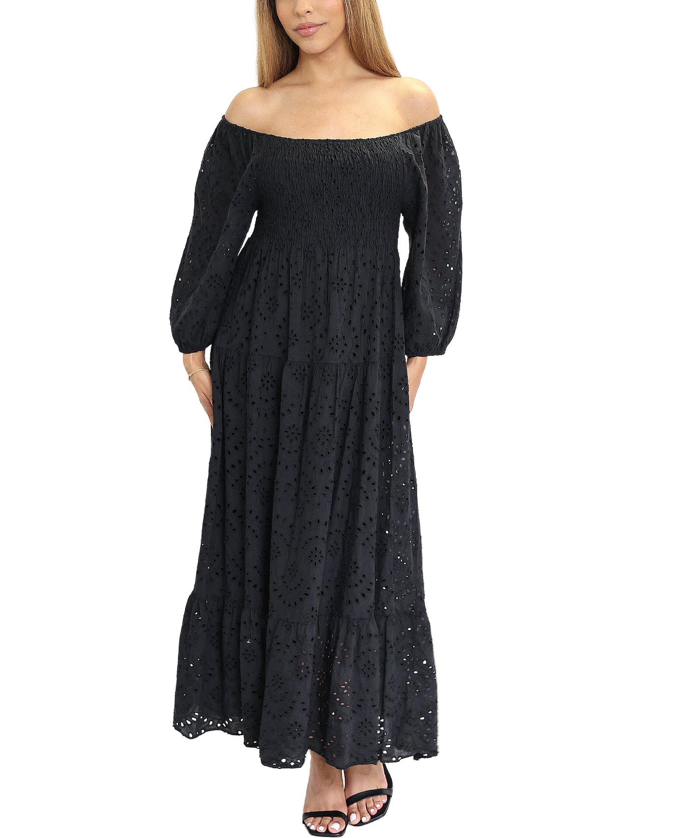 Eyelet Maxi Dress image 1