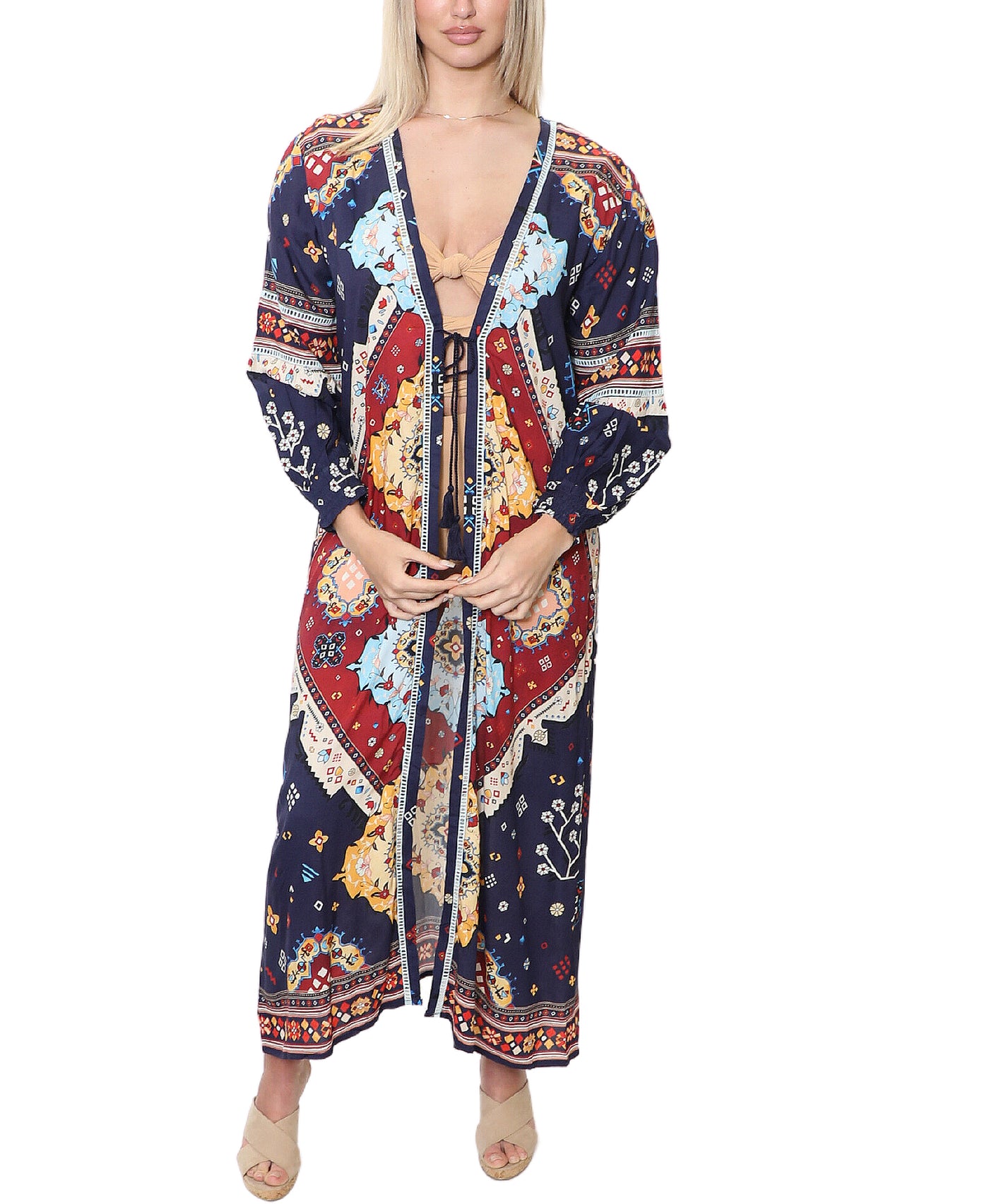 Abstract Print Swim Cover-Up Dress image 1