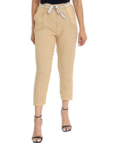 Stripe Pants w/ Belt image 1
