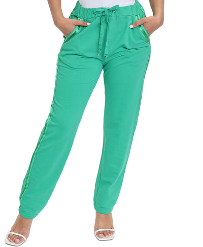 Cotton Pants w/ Satin Side Stripe image 2