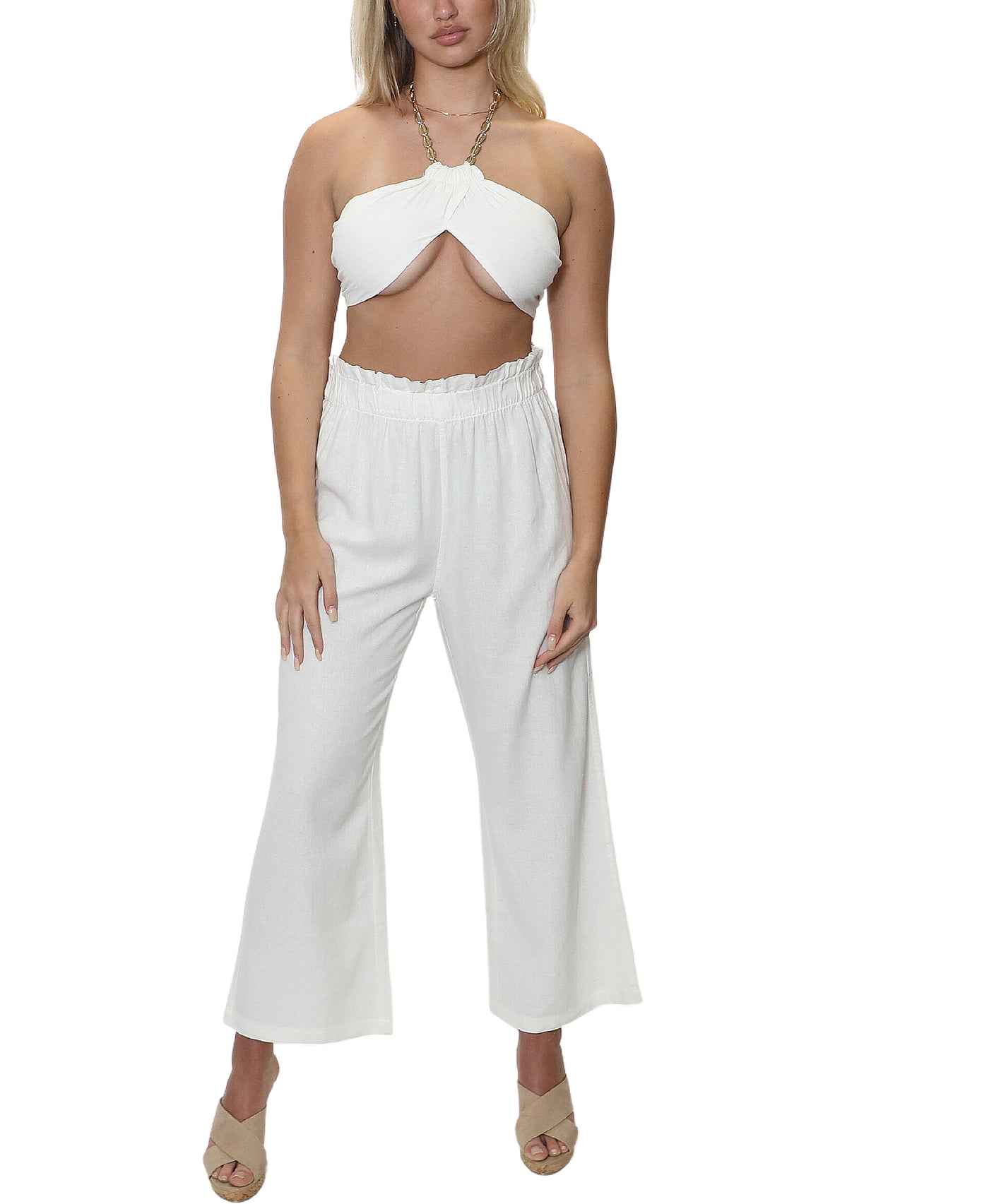 Bandana Wrap Halter Top & Pants - 2 Pc Set image 1