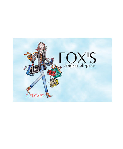 Fox's designer off-price gift card