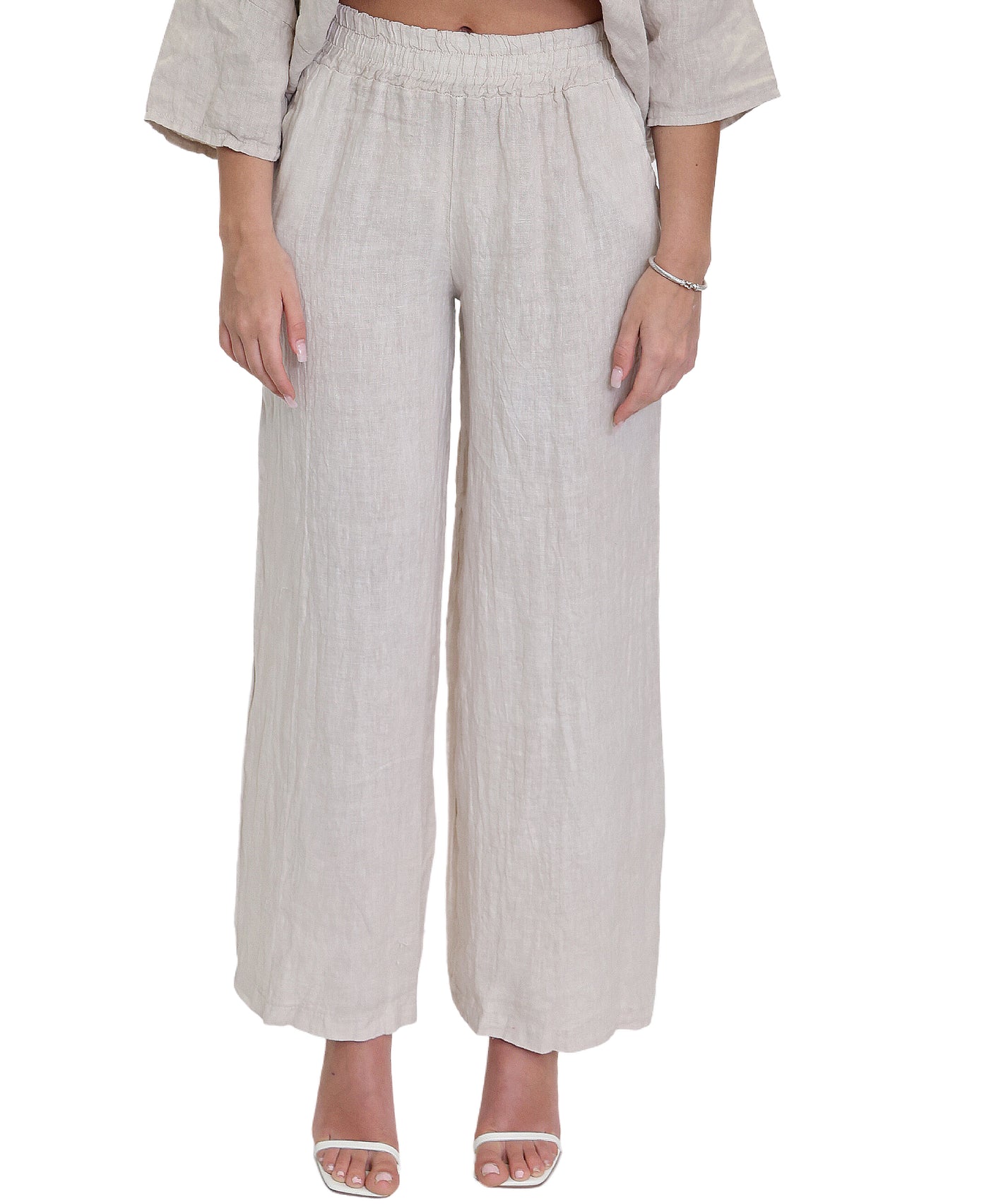 Linen Wide Leg Pants image 1