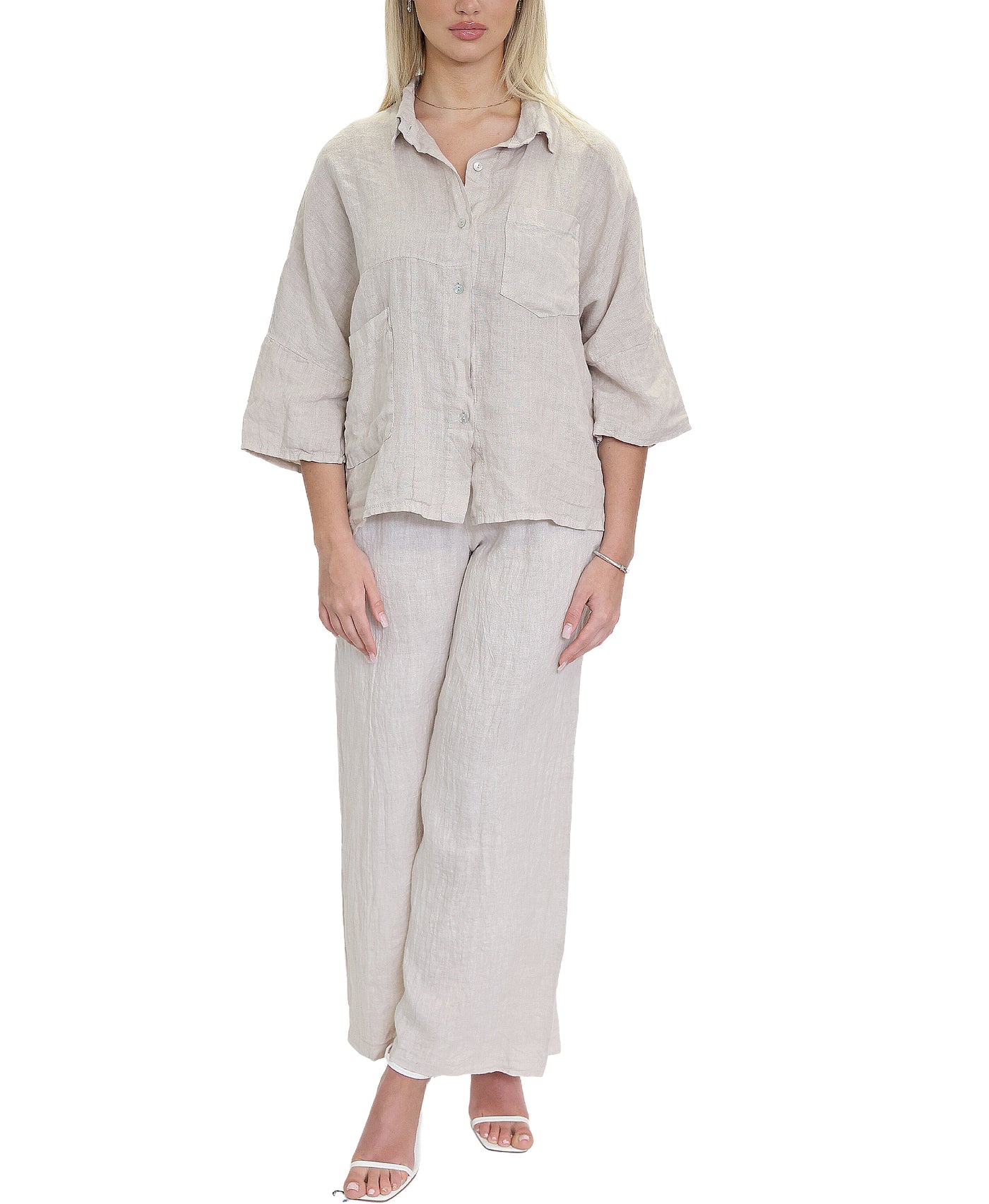 Linen Wide Leg Pants image 2