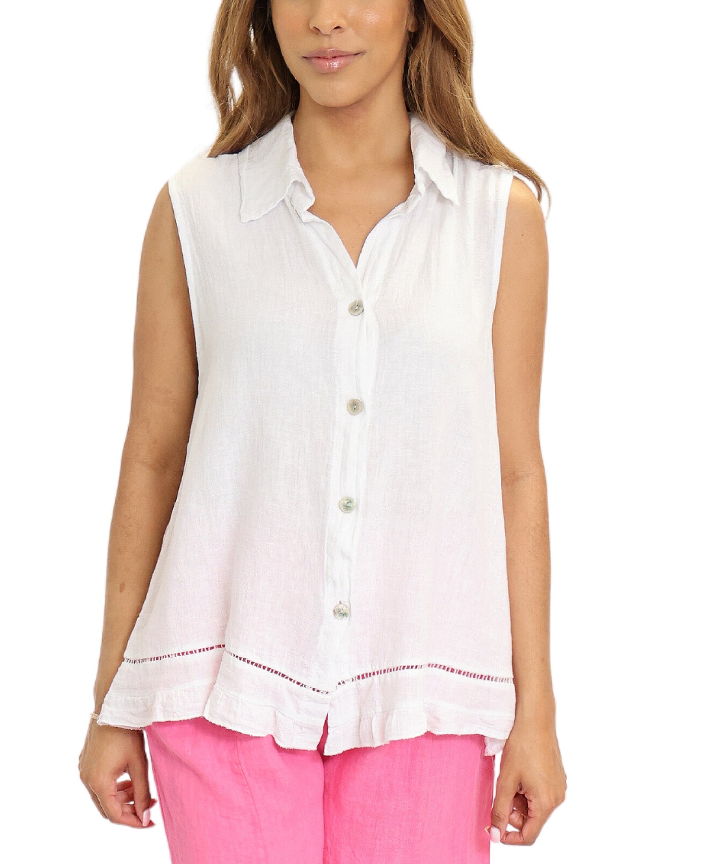 Linen Sleeveless Top image 1